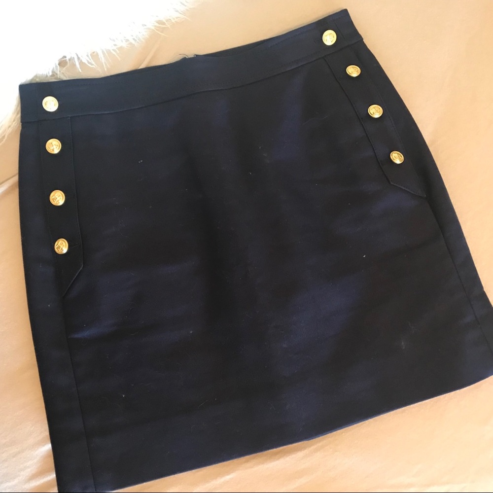 {J. Crew} Navy Mini Skirt